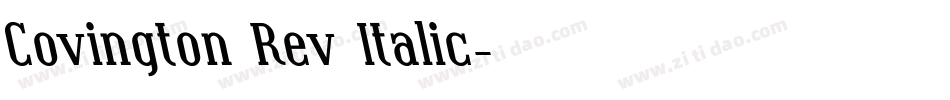 Covington Rev Italic字体转换